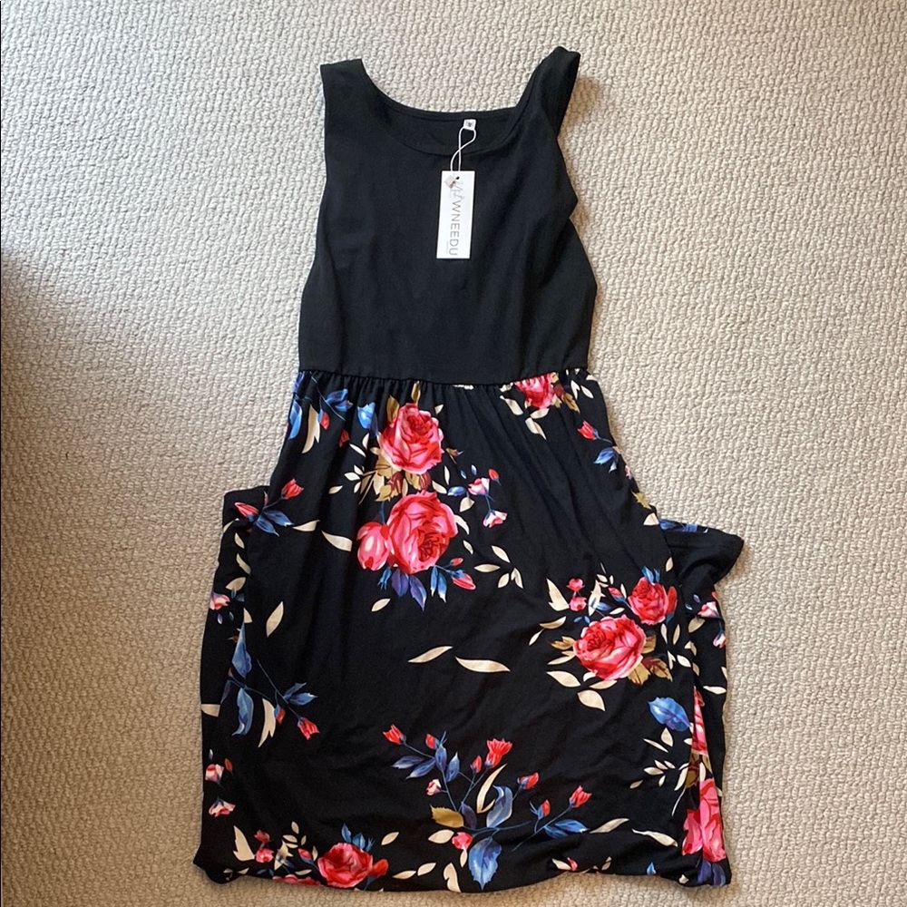 Xhilaration Black Sundress for Wedding Guest